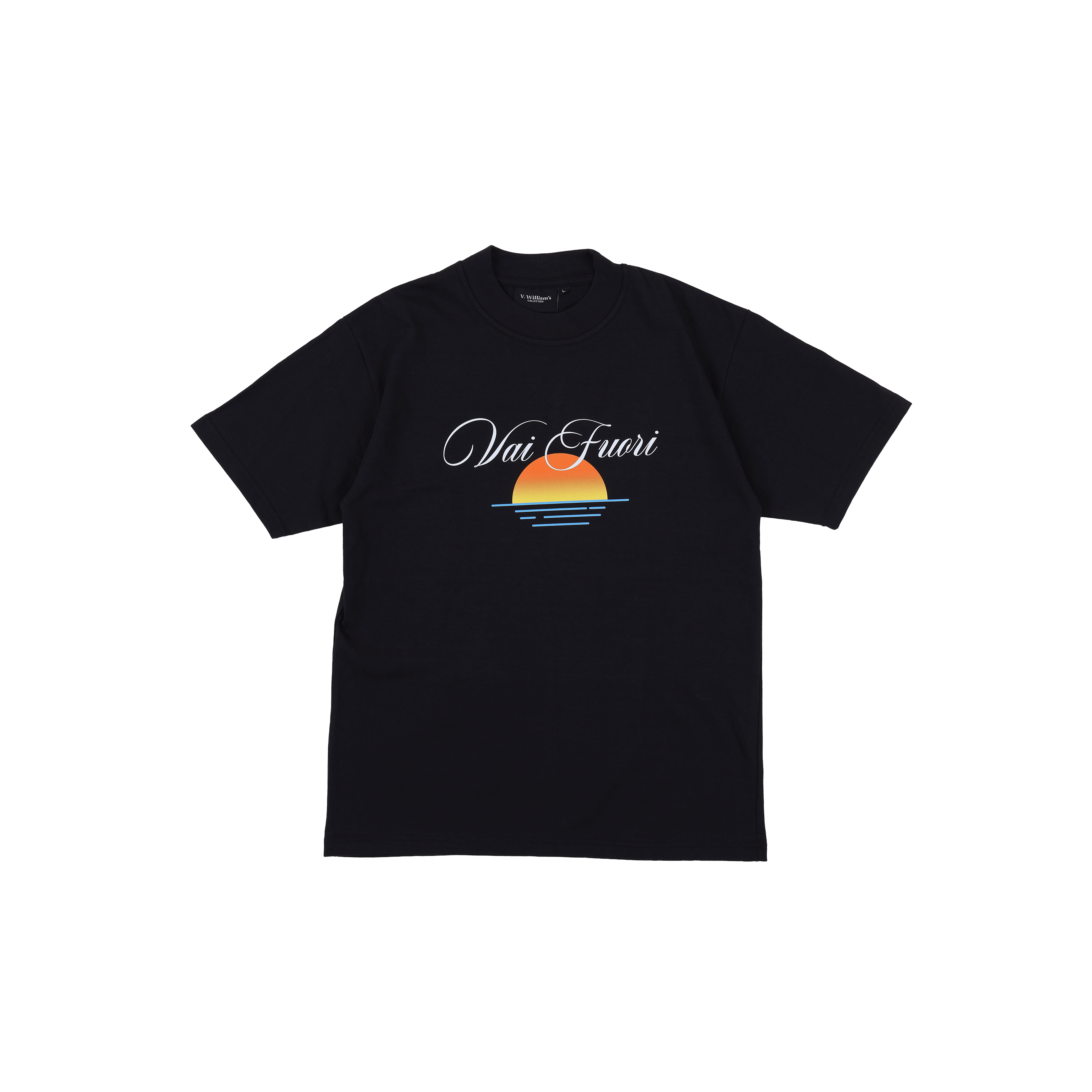 V. William's Mock Neck Graphic T-Shirt Daily Matters Collection