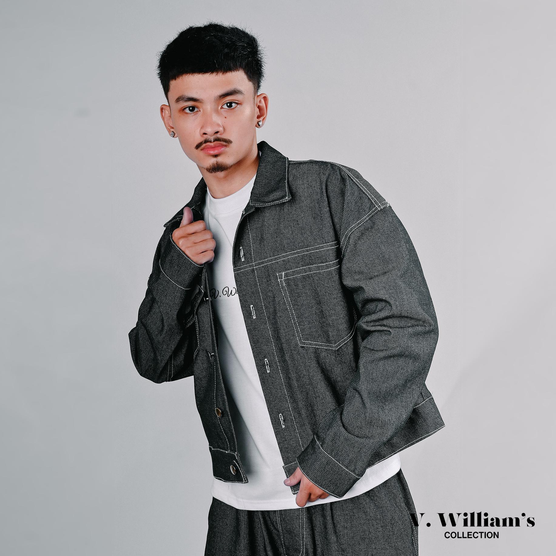V. William's Raw Denim Cropped Jacket