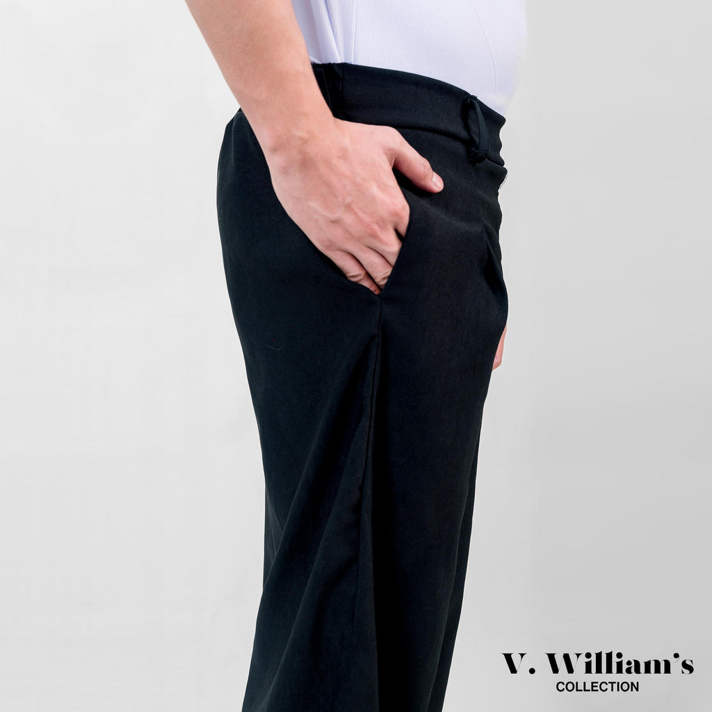 V. William's Double Pleated Straight Cut Pants