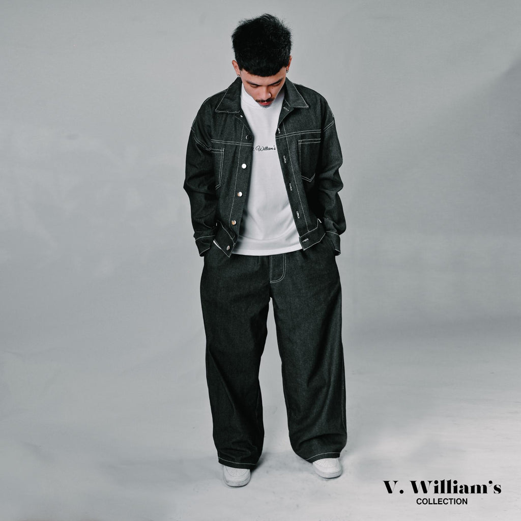 V. William's Raw Denim Barrel Pants