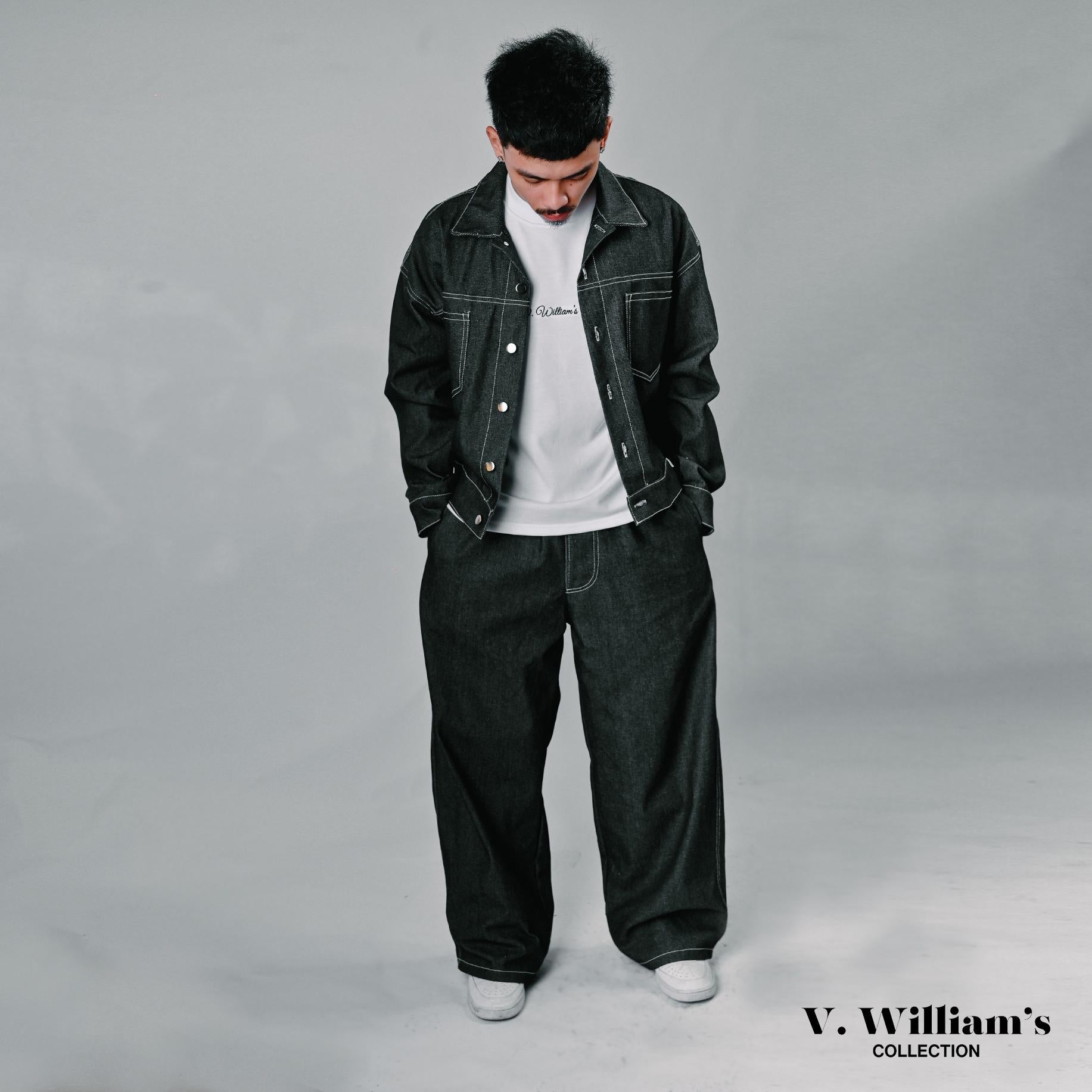 V. William's Raw Denim Barrel Pants