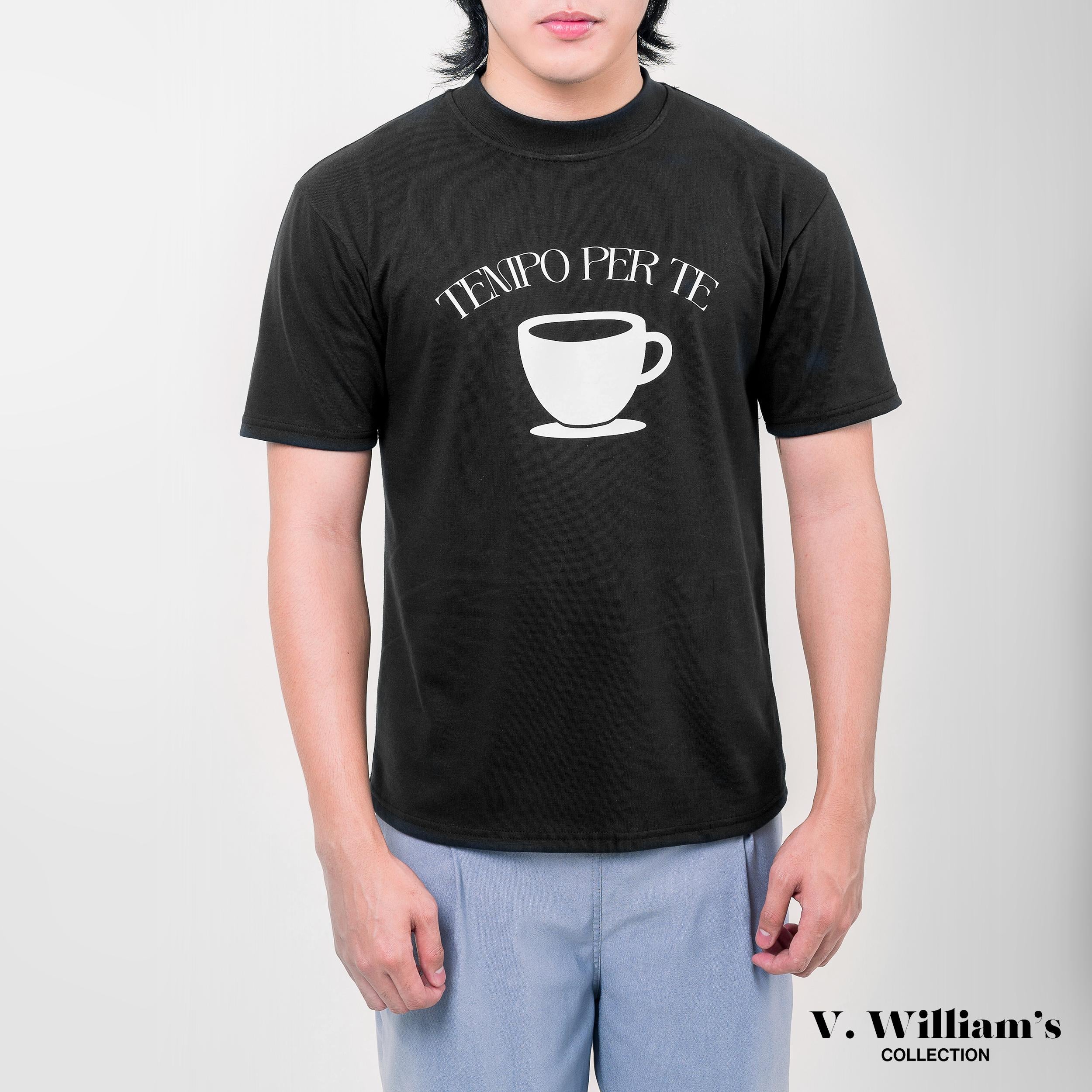V. William's Mock Neck Graphic T-Shirt Daily Matters Collection
