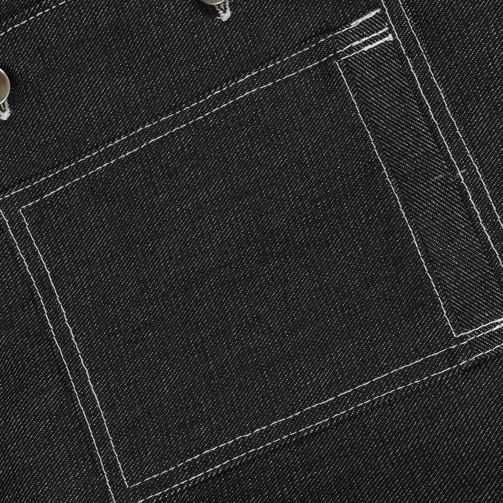 V. William's Raw Denim Cropped Polo