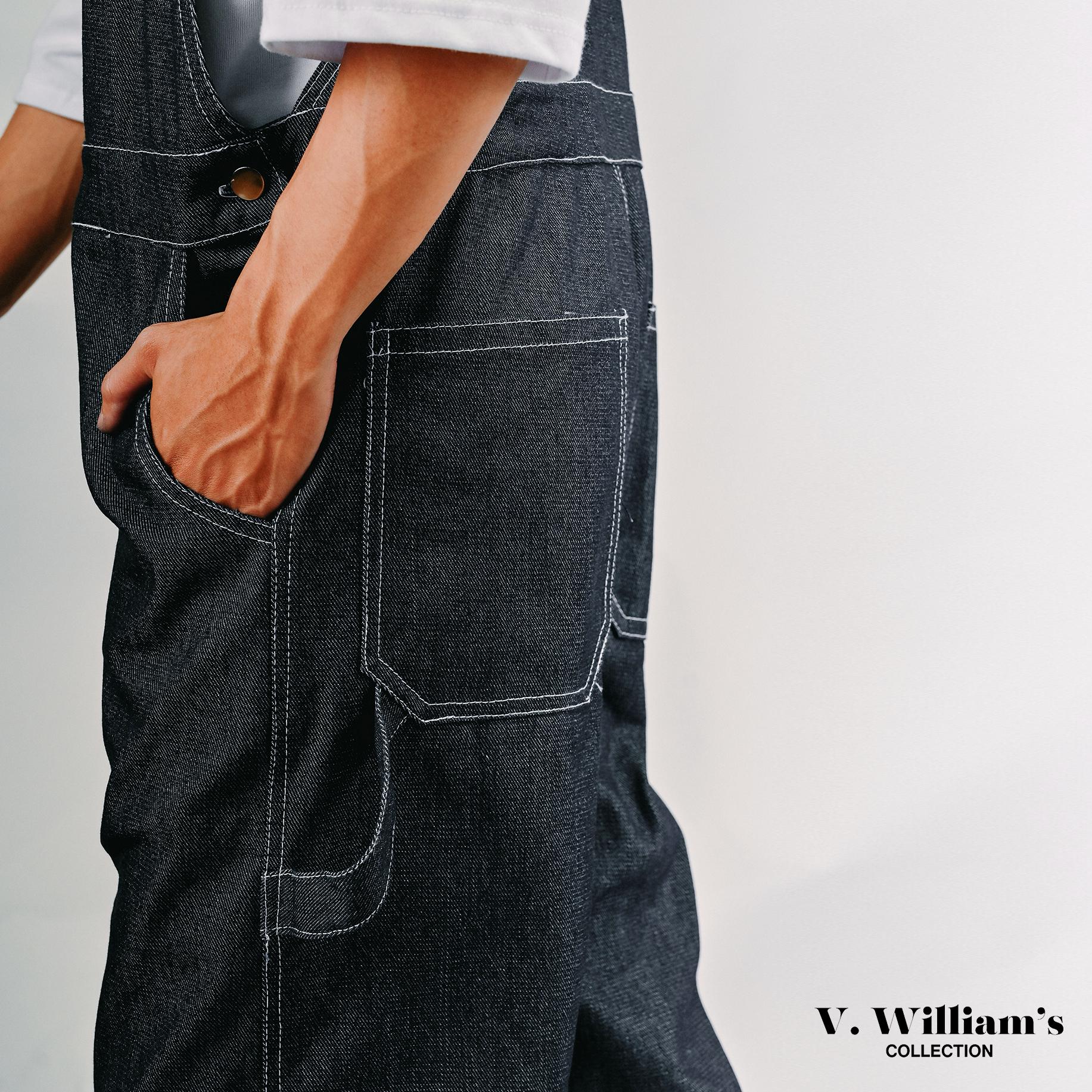 V. William's Raw Denim Jumpsuit