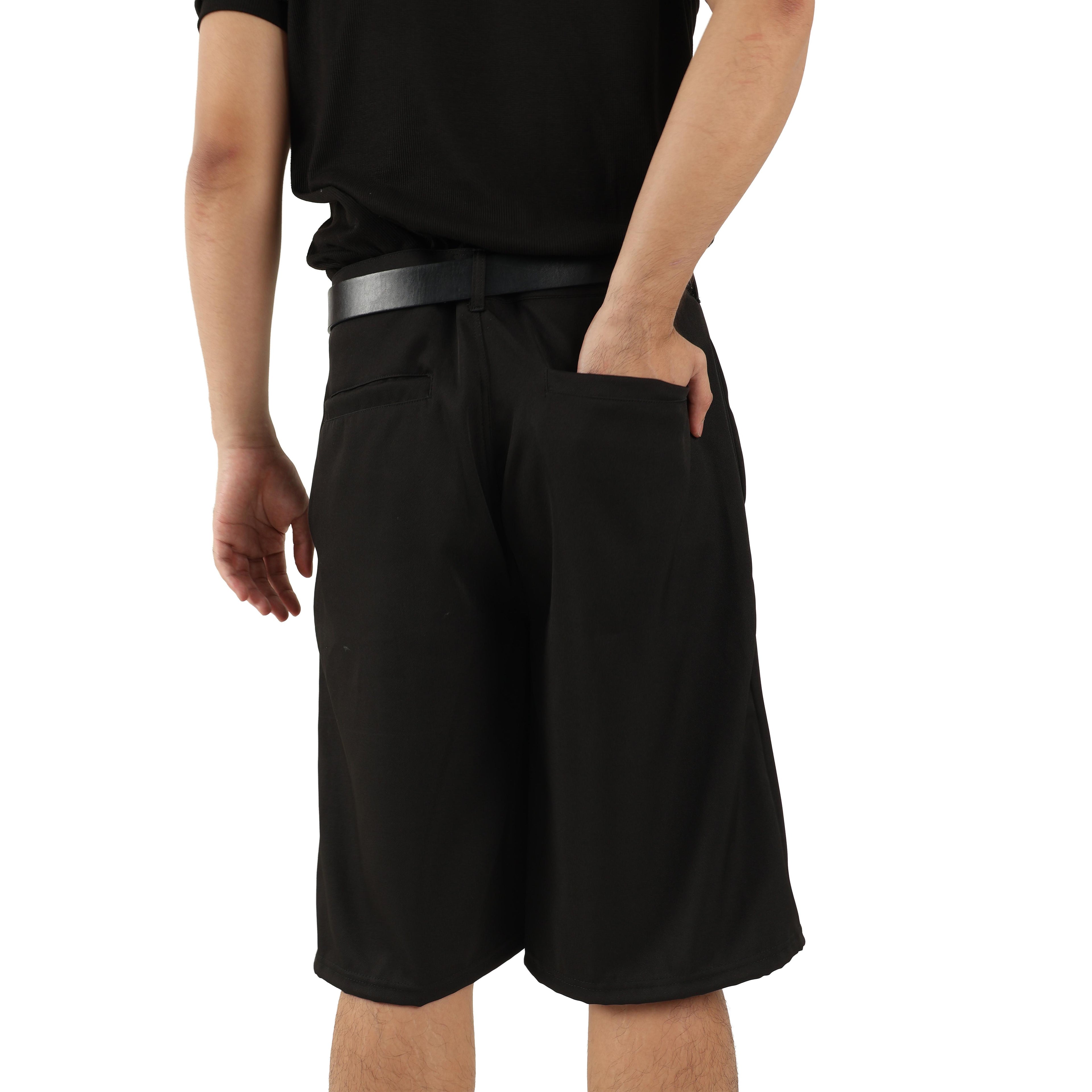 V. William's Cotton Twill Pleated Shorts
