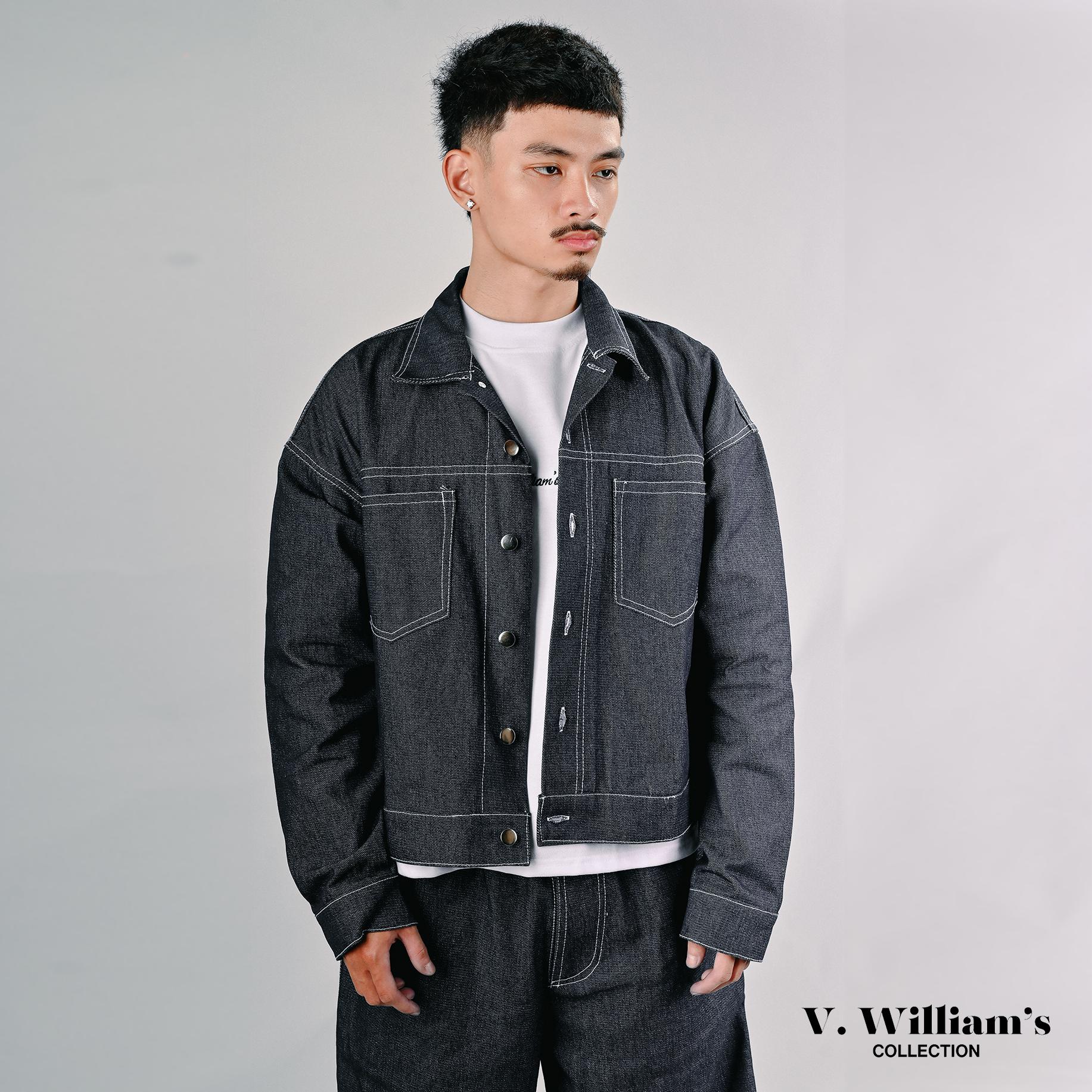 V. William's Raw Denim Cropped Jacket