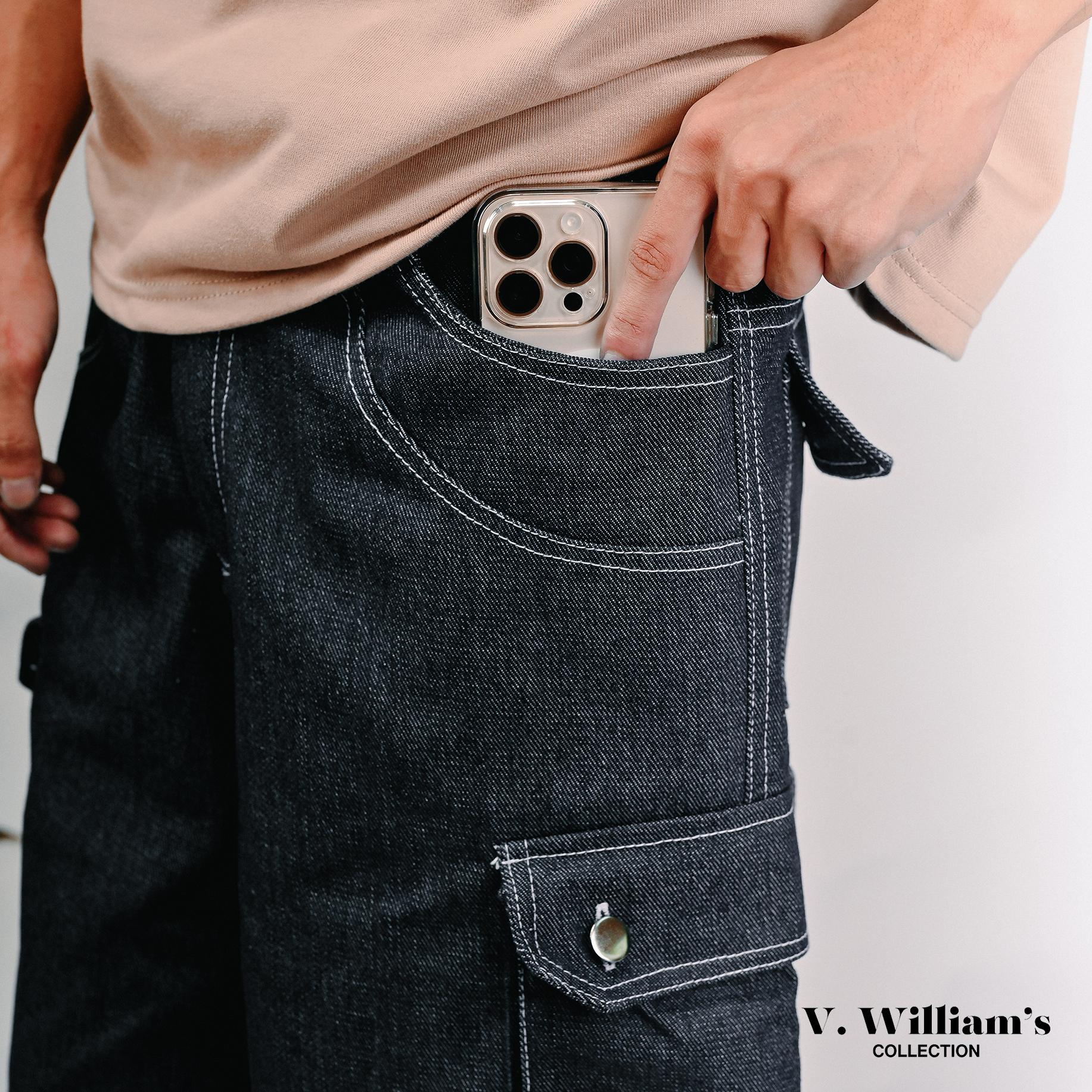V. William's Raw Denim 6 Pocket Jorts