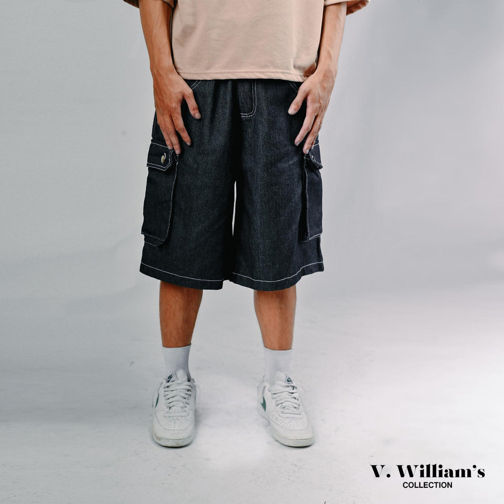 V. William's Raw Denim 6 Pocket Jorts
