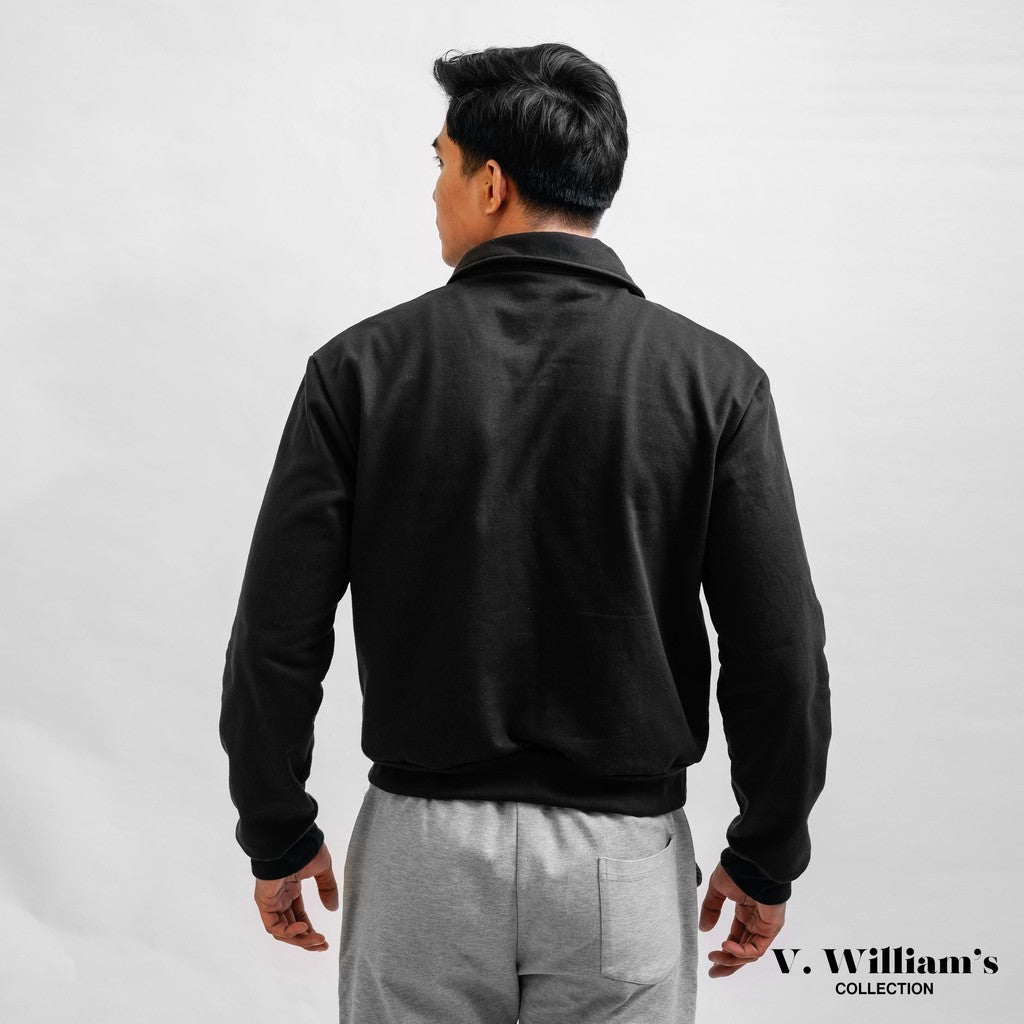 V. William's Premium Halfzip Sweater 350 Gsm Cotton Terry Brush