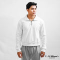V. William's Premium Halfzip Sweater 350 Gsm Cotton Terry Brush